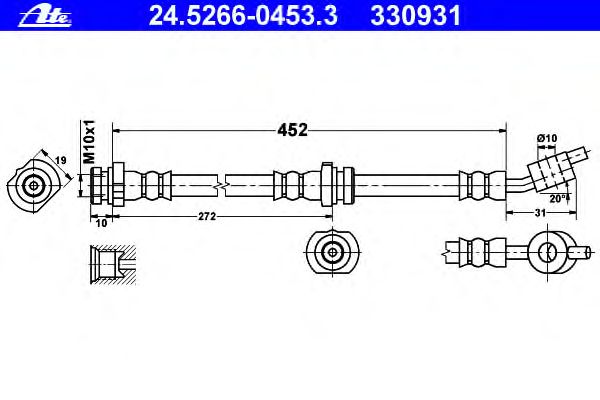Tubo flexível de travão 24.5266-0453.3