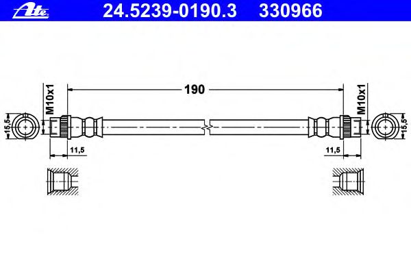 Tubo flexível de travão 24.5239-0190.3