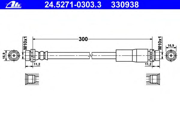 Tubo flexível de travão 24.5271-0303.3