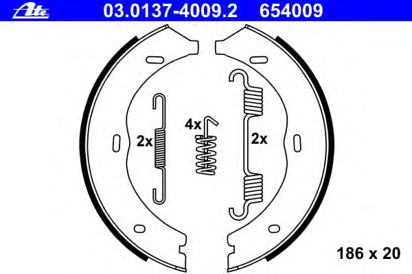 Комплект тормозных колодок, стояночная тормозная система 03.0137-4009.2