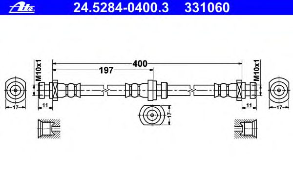 Tubo flexível de travão 24.5284-0400.3