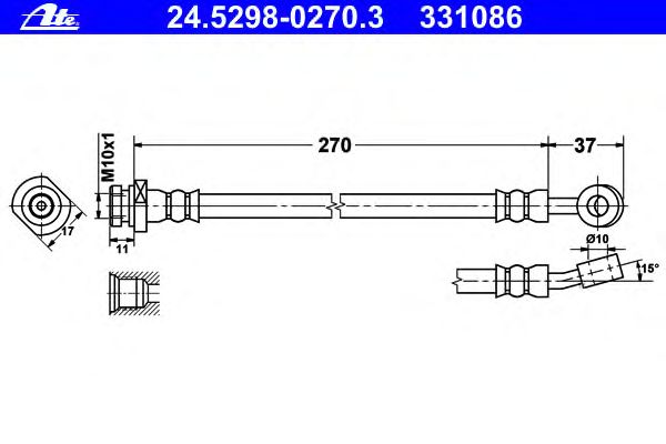 Tubo flexível de travão 24.5298-0270.3