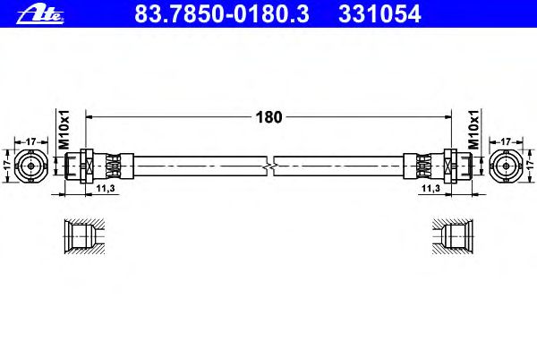Tubo flexible de frenos 83.7850-0180.3