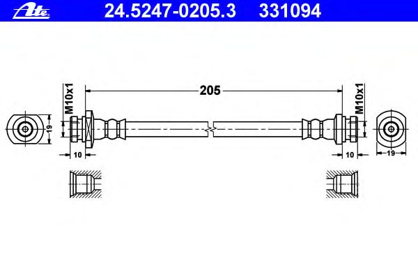Tubo flexible de frenos 24.5247-0205.3