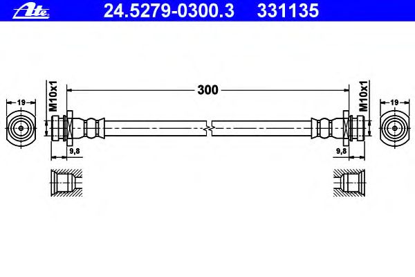 Tubo flexível de travão 24.5279-0300.3