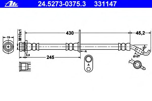 Tubo flexível de travão 24.5273-0375.3