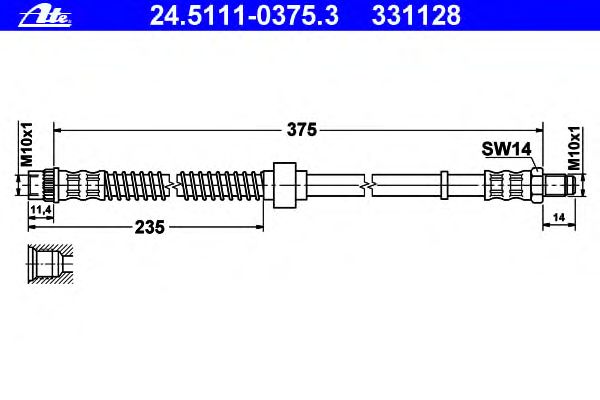 Tubo flexible de frenos 24.5111-0375.3