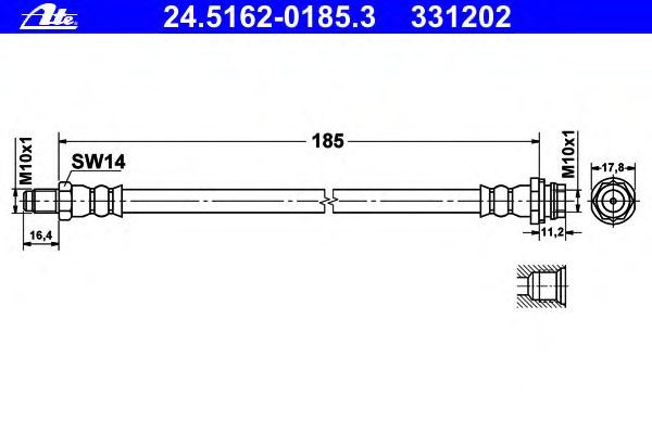 Tubo flexible de frenos 24.5162-0185.3