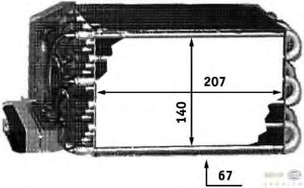 Evaporador, ar condicionado 8FV 351 210-691