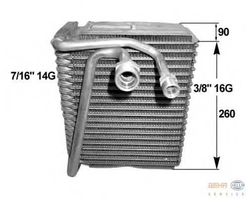 Evaporador, ar condicionado 8FV 351 211-091
