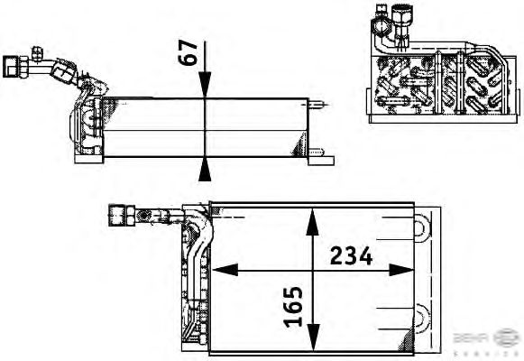 Evaporador, ar condicionado 8FV 351 211-221