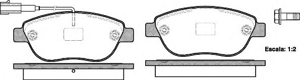 Комплект тормозных колодок, дисковый тормоз 2859.11