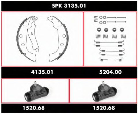 Brake Set, drum brakes SPK 3135.01