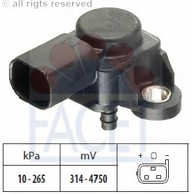 Sensor de presión de aire, adaptación a la altura; Sensor, presión colector de admisión 10.3102