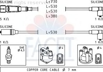 Комплект проводов зажигания 4.9609