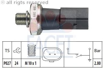 Interruptor de control de la presión de aceite 7.0185