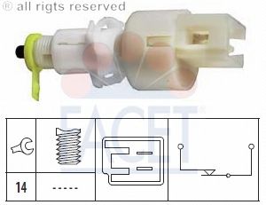 Interruptor luces freno; Conmutador, accionamiento embrague (control veloc.); Conmutador, accionamiento embrague (gestión motor) 7.1108