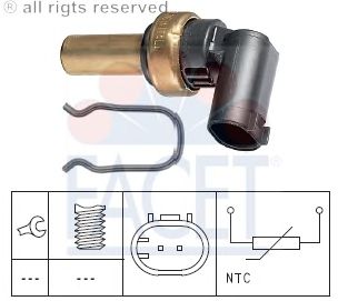 Coolant Temperature Sensor; Sender Unit, coolant temperature; Sender Unit, coolant temperature 7.3300