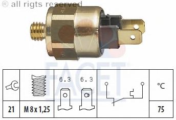 Temperature Switch, coolant warning lamp 7.4046