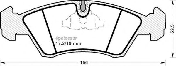 Комплект тормозных колодок, дисковый тормоз 248