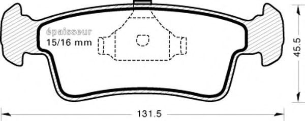 Комплект тормозных колодок, дисковый тормоз 572