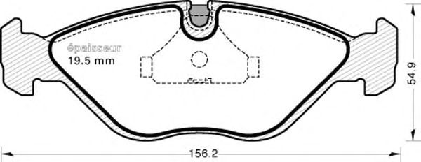 Комплект тормозных колодок, дисковый тормоз 581