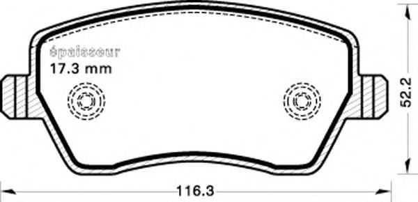Комплект тормозных колодок, дисковый тормоз 699