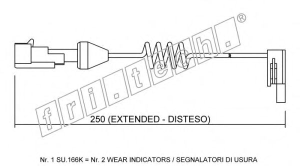 Сигнализатор, износ тормозных колодок SU.166K