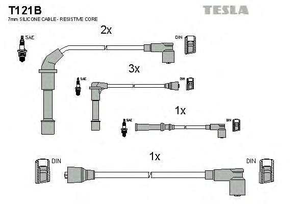 Комплект проводов зажигания T121B