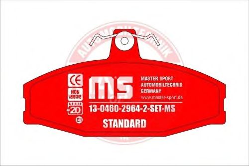 Комплект тормозных колодок, дисковый тормоз 13-0460-2964-2-SET-MS