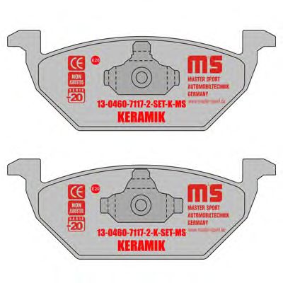 Комплект тормозных колодок, дисковый тормоз 13046071172K-SET-MS