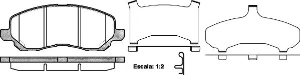 Kit de plaquettes de frein, frein à disque P9043.31