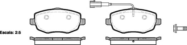 Комплект тормозных колодок, дисковый тормоз P11993.01