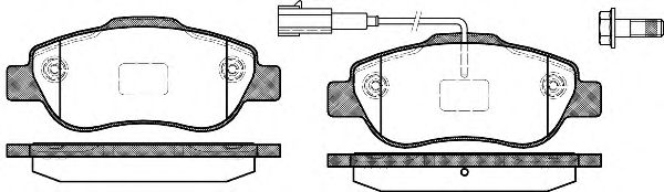 Kit de plaquettes de frein, frein à disque P10003.11