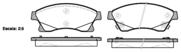 Комплект тормозных колодок, дисковый тормоз P15313.12