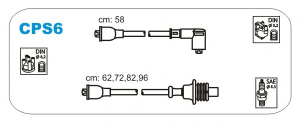 Комплект проводов зажигания CPS6