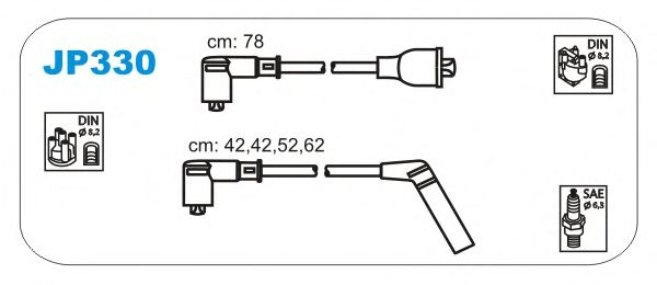 Комплект проводов зажигания JP330