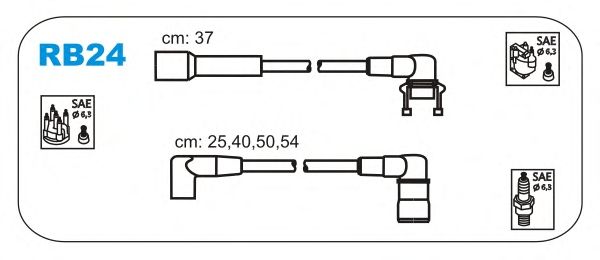 Комплект проводов зажигания RB24