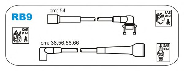 Комплект проводов зажигания RB9