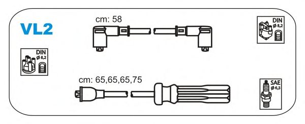 Комплект проводов зажигания VL2