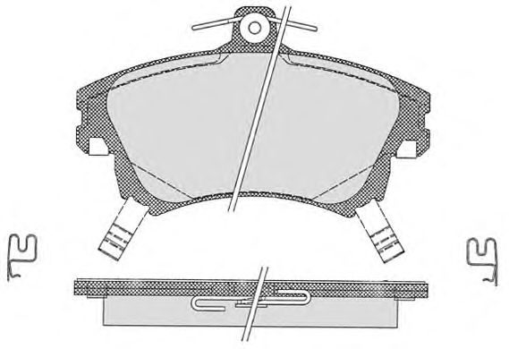 Комплект тормозных колодок, дисковый тормоз 696.0