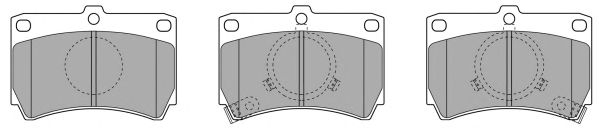 Комплект тормозных колодок, дисковый тормоз FBP-0537