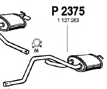 Глушитель выхлопных газов конечный P2375