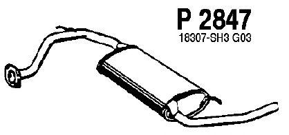 Глушитель выхлопных газов конечный P2847