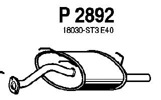 Глушитель выхлопных газов конечный P2892