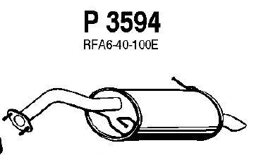 Глушитель выхлопных газов конечный P3594