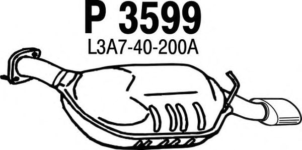 Глушитель выхлопных газов конечный P3599