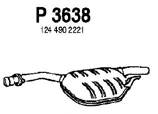 Средний глушитель выхлопных газов P3638