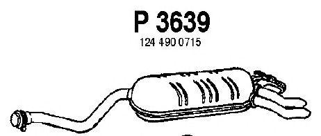 Глушитель выхлопных газов конечный P3639