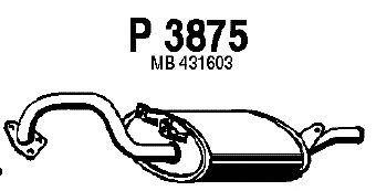 Глушитель выхлопных газов конечный P3875